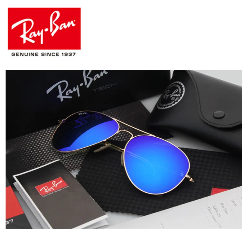Классические солнцезащитные очки Rayban 3025 Солнцезащитные очки Авиатор UV400 защита мужские солнцезащитные очки Rayban RB3025