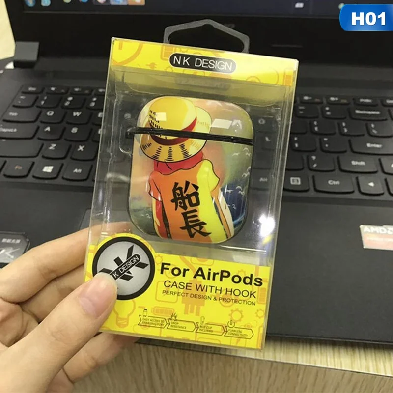Японский мультфильм аниме цельный беспроводной Bluetooth гарнитура ЖЕСТКИЙ чехол для Apple AirPods 1/2 забавная защитная коробка - Цвет: H01