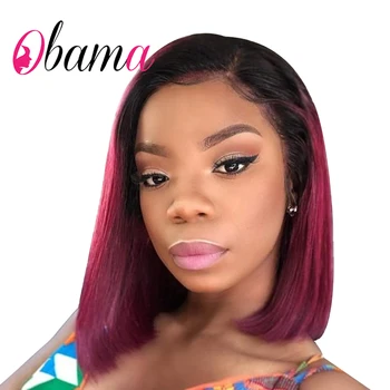 

99j Bob Lace Front Wigs Short Human Hair Wigs For Women 13x4 150% Density Remy Brazilian Straight Bob Wigs Pre Plucked 8-14 inch