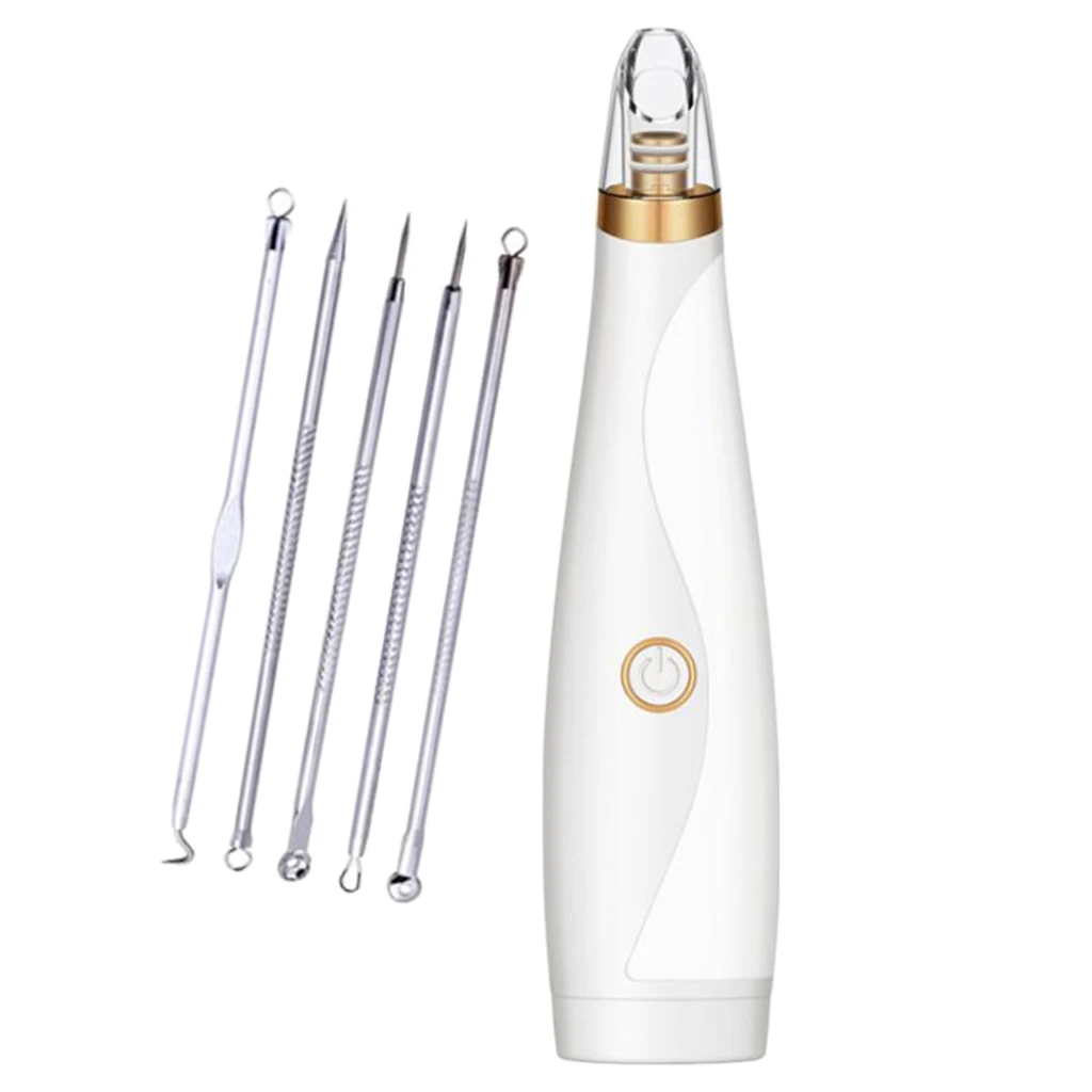6 In 1 Electric Facial Blackhead Remover Nose Pore Pimple Cleaner Extractor Kit Black Spots Pore Cleaner Skin Care Machine