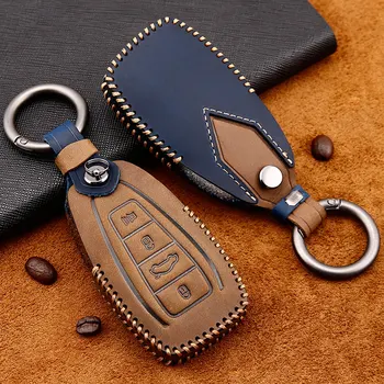 

Leather Car Key Case Full Cover For Geely Coolray 2019-2020 Atlas Boyue NL3 Emgrand X7 EX7 SUV GT GC9 Borui Accessories
