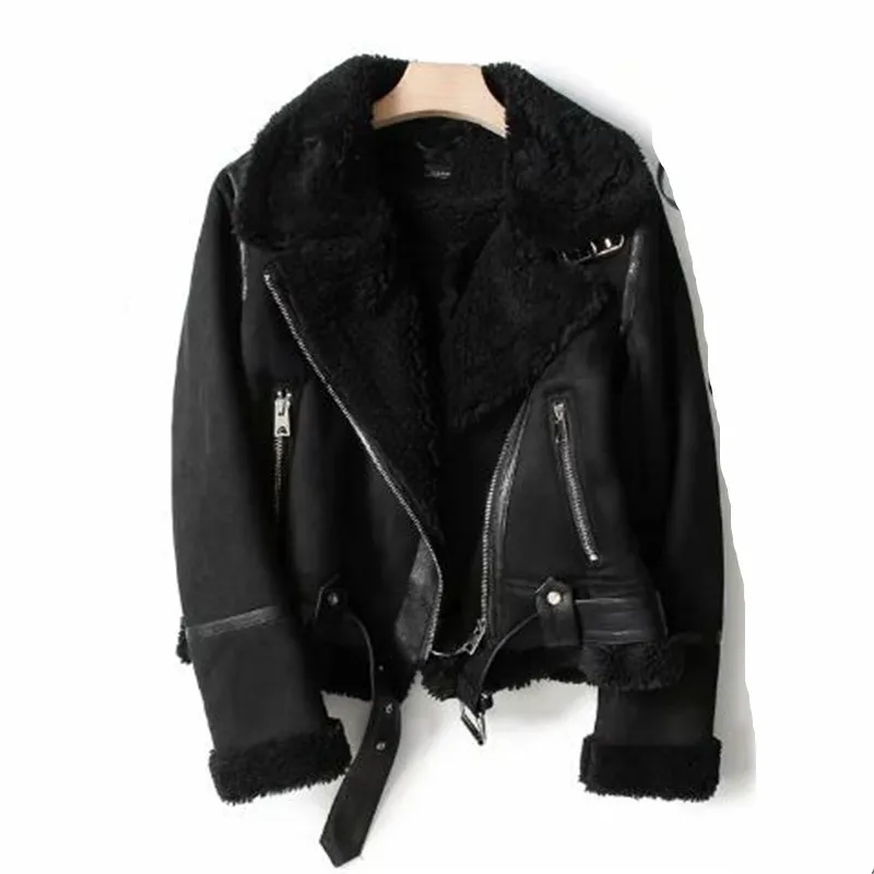 Promotion 2022 New Winter Suede Warm Coat Women Jacket Elegance Fashion Lapel Belt Trend Clothing | Женская одежда