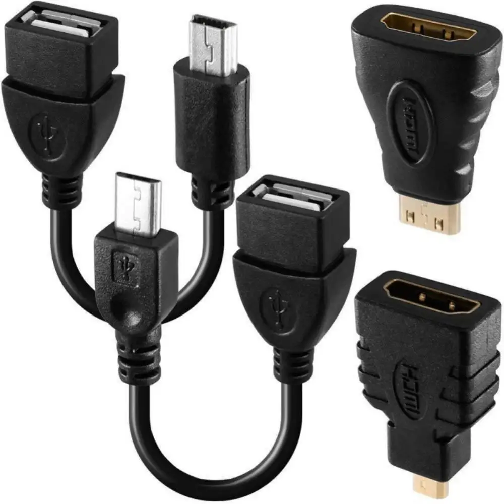 Микро-HDMI в HDMI адаптер 1080P микро HDMI штекер в Стандартный HDMI Женский удлинитель-адаптер с конвертером адаптер кабель комплект