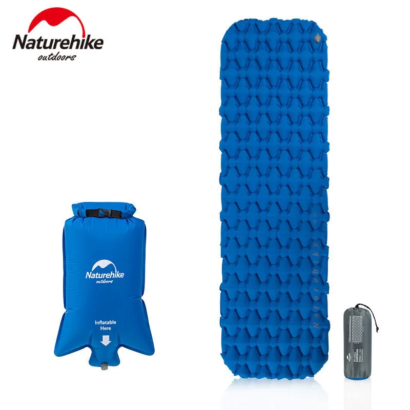 Naturehike 1 pessoa náilon tpu almofada de dormir leve à prova de umidade colchão de ar portátil inflável esteira de acampamento