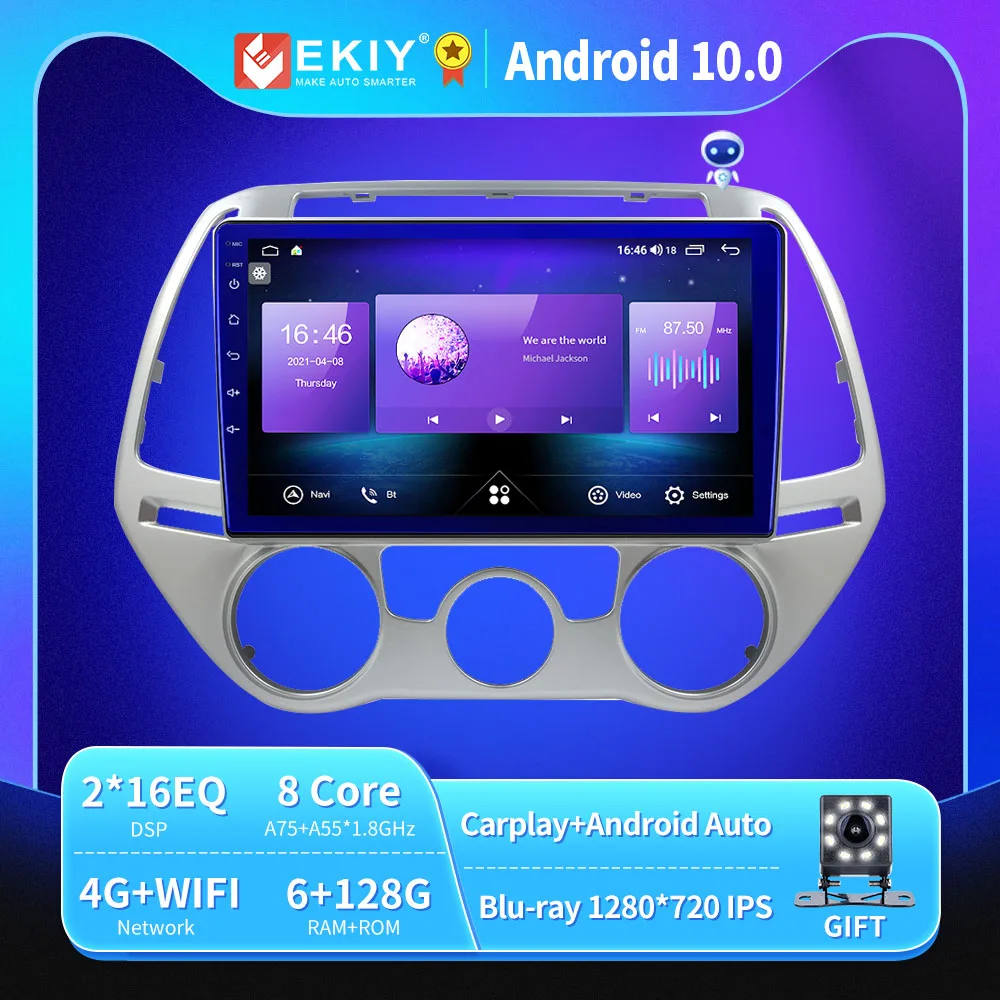 Fuluku Android Auto Radio Für Hyundai I20 2010-2014 - 10,1 Zoll Mit Wireless Carplay & Rückfahrkamera