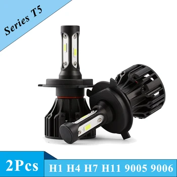 

Oslamp T5 72W COB Chips H4 H7 LED Car Headlight Bulbs H11 H1 9005 9006 Hi-Lo Beam 8000lm 6500K Auto Headlamp Led Light DC12/24V