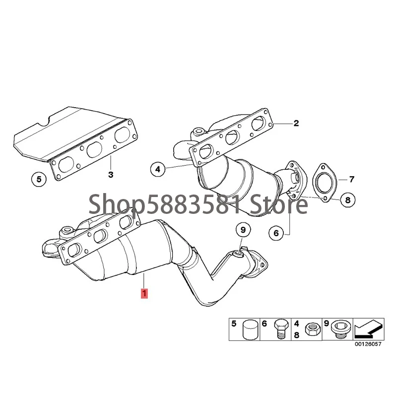 

CAR three-way catalyst (short/long) M54 bm wE39 520i M54 525i 530i E53 3.0i E60 520i 525i M54 530i M54 E61 525i M54 E65 730i M54