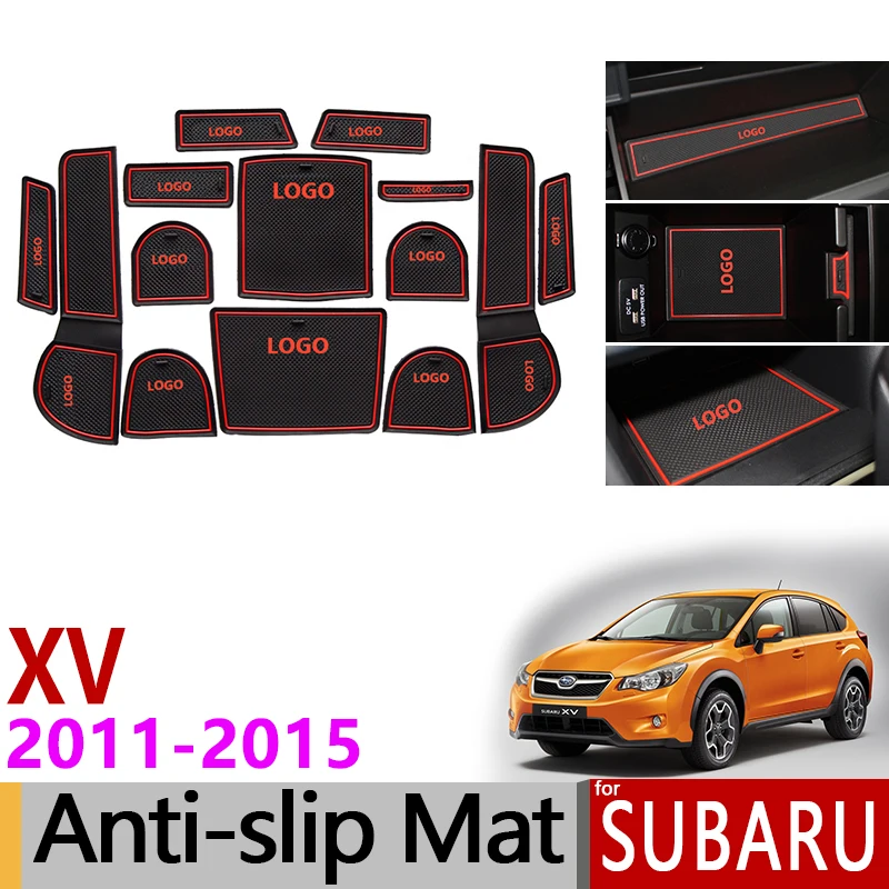Грязный коврик для Subaru XV 2011 2012 2013 Crosstrek STI аксессуары двери паз ворота слот подставка Противоскользящий коврик для автомобиля