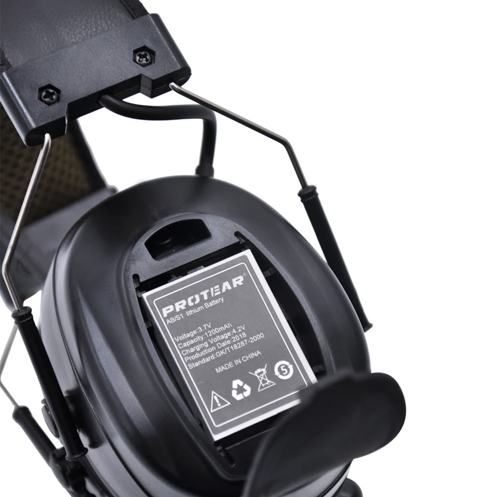 Protear DAB+/FM Защита слуха Bluetooth радио наушники для женщин перезаряжаемые литиевая батарея защита ушей наушники, черный