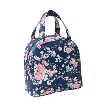 

New Lunch Bag Floral Tote Fresh-Keeping Lunch Case Women Waterproof Insulation Bag For Men Outdoor Carrying Lunch Box Container