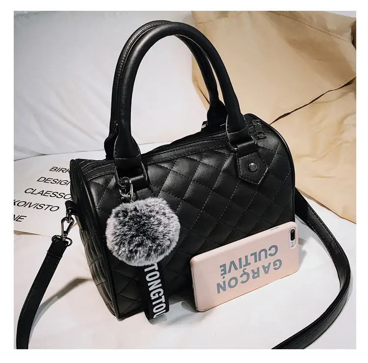Ромбовидная решетка Женская Бостонская сумка модные сумки от известных дизайнеров женская сумка через плечо для дам праздничные дорожные сумки