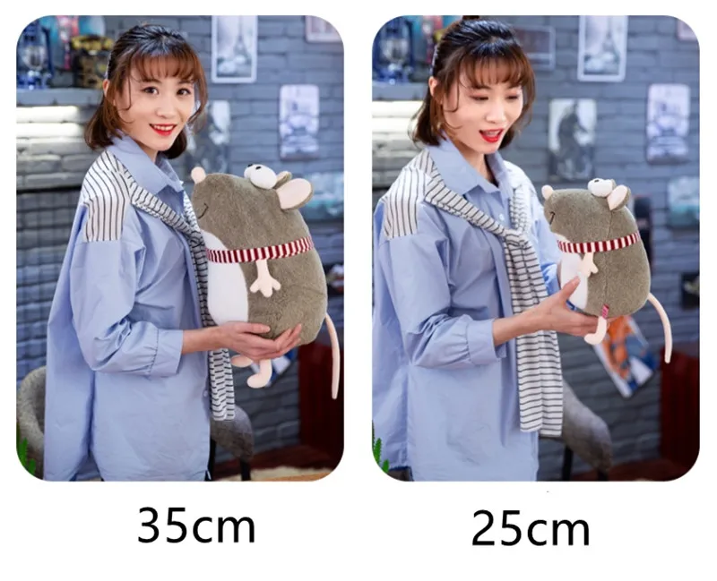 Cartoon Animal Big Eye Mouse Stuffed Doll Rat Plush Bedtime Story Friend Kid Birthday Gift Christmas Present 23