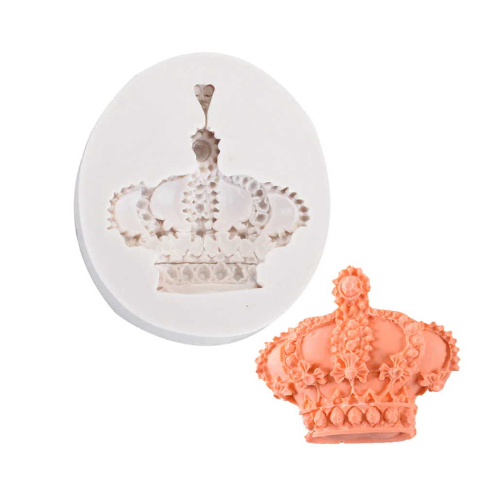 Chocolate mold DIY baking model 6.7*6*1.5 cm crown shape fondant cake decoration clay liquid silicone | Дом и сад