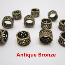 30 шт./упак. бронза/серебряные viking, подвязанные лентой, с объемной волной, бороды, дредлоки, для увеличения объема, бусины кольца трубки аксессуары для волос(прибл 6,2 мм отверстие