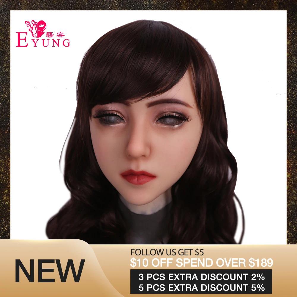 EYUNG, новинка 2019, Avila, силиконовая женская маска для мужчин и транссексуалов, crossdressing, Мужская качественная Мягкая силиконовая Реалистичная ма...