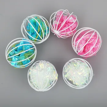 

Cat Toy Anti-Swallow Sound Making Interactive Color xiang zhi Cage Ball Hardcover Play with Cat Gift