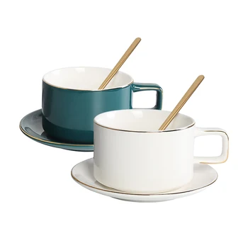 

Personnalis Luxury Coffee Mug Set Ceramic Tea Infuser Cup Funny Mug Enamel Creative Tazas Desayuno Cute Cup Lid Spoon KK60MK