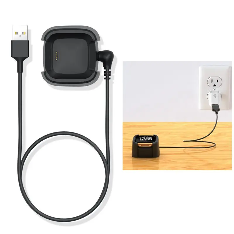 Usb зарядка данных Колыбель Док кабель зарядное устройство для Versa Смарт наручные часы