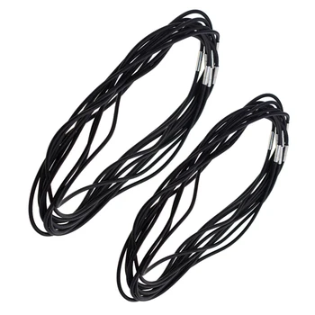 

20pcs Open End Black Rubber Necklace Cord Choker Findings Making Supplies