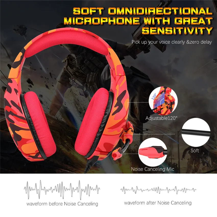 ONIKUMA K1 игровая гарнитура PS4 casque стерео наушники с гарнитурой микрофоном для Xbox One