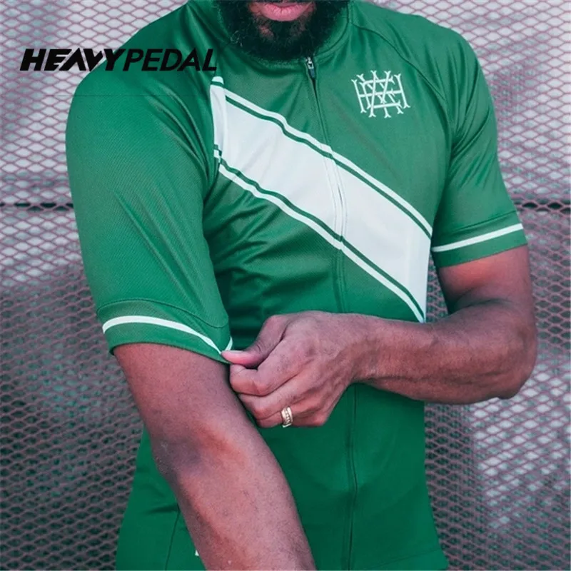 

Summer Bike Shirt Green Men's Cycling Jersey Short Sleeve Sportswear Clothing Road Bike maillot ciclismo Hombre Team Apparel