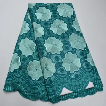 

Green Swiss Voile Lace In Switzerland High Quality African Lace Fabric Embroiderey Nigerian Lace Fabric For Garment TF4--5