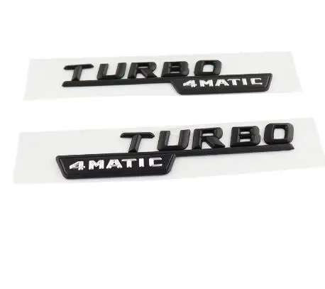 2 шт. TURBO 4matic для Mercedes ML GLK 3D эмблемы наклейки на багажник сзади хромированные буквы черный, серебристый цвет красный Цвета