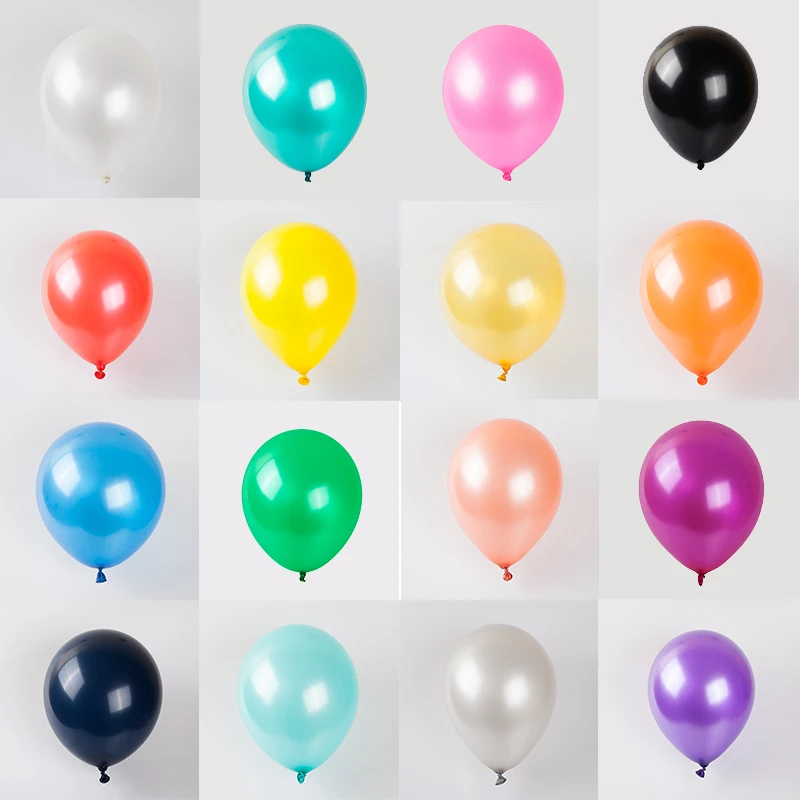 Globos de látex dorados y blancos para niños, 10/20/30 Uds., mezcla de perla de colores, decoración para fiesta de cumpleaños y boda