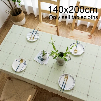 

Washable Elegant Textile Modern Home Decor Rectangle Tablecloth Hotel Cotton Linen With Tassels For Dining Kitchen Checkered