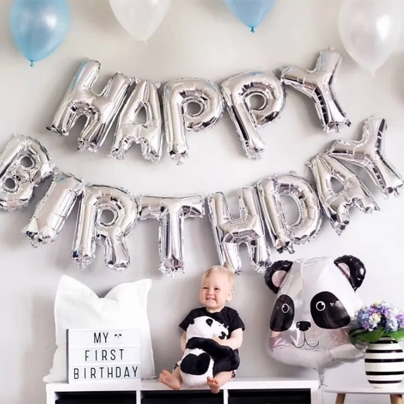 Ballon avec lettres de joyeux anniversaire de 16 pouces, décoration de fête  d'anniversaire, fournitures d'événements pour enfants, garçon et fille,  ballons confettis en latex, réception-cadeau pour bébé - AliExpress