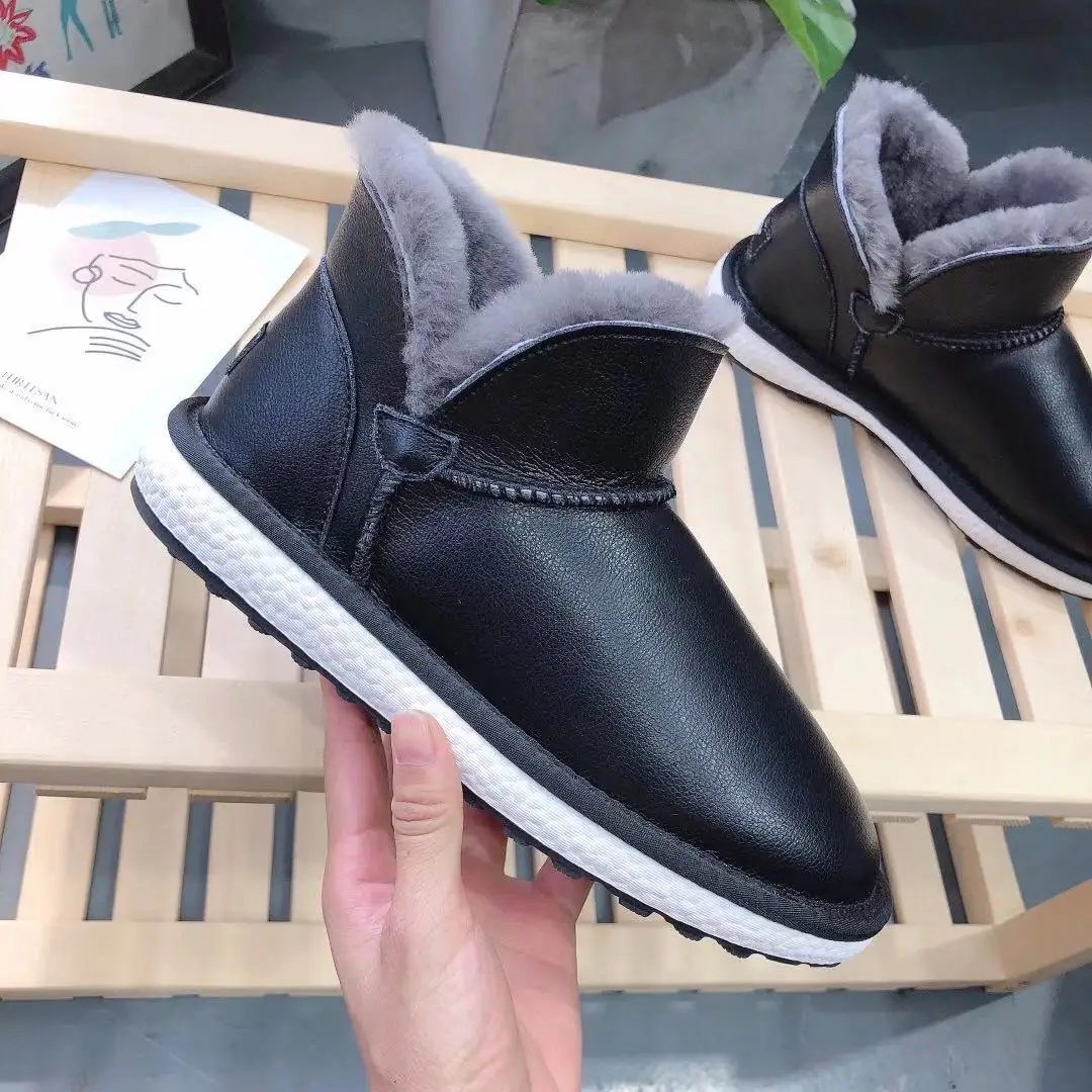 Australian brand high quality snow boots, real leather, pure natural wool, the latest women's shoes
