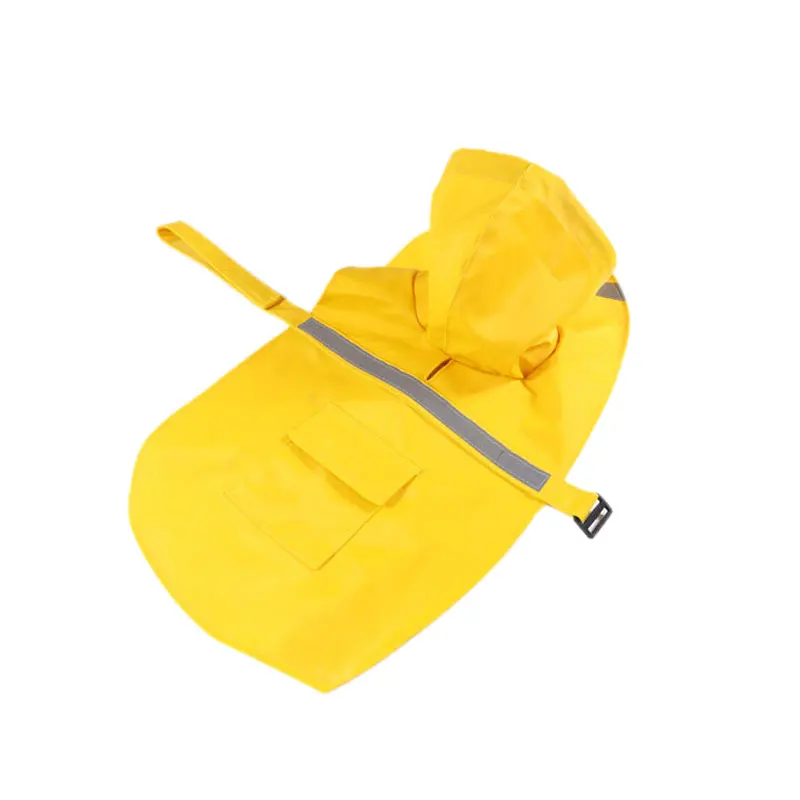Дождевик для собак Светоотражающий с капюшоном Попона для собаки лабрадор, золотистый ретривер для больших и средних собак водонепроницаемая одежда для снежной собаки - Цвет: Цвет: желтый