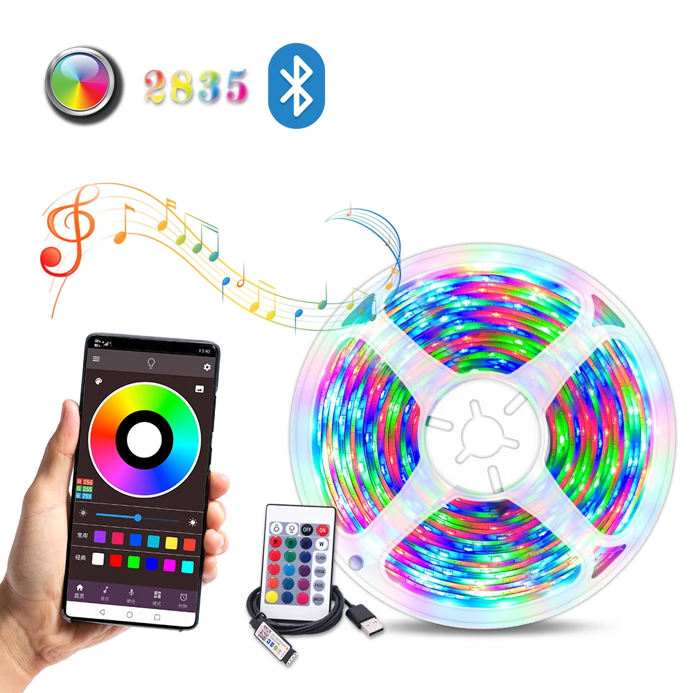 Уличная Рождественская Светодиодная лента 5 В 2835 RGB 24 клавиши | Лампы и освещение