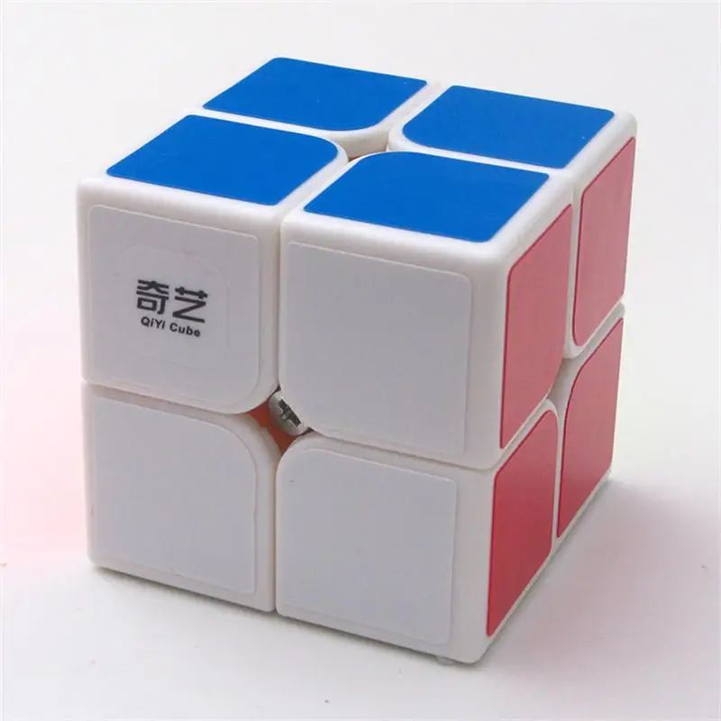 Пользовательские головоломки 50 мм ABS stickerless пластиковые 2x2 скоростные кубики QiYi куб qidi S 2x2 волшебные игрушки для детей Образование - Цвет: White-base