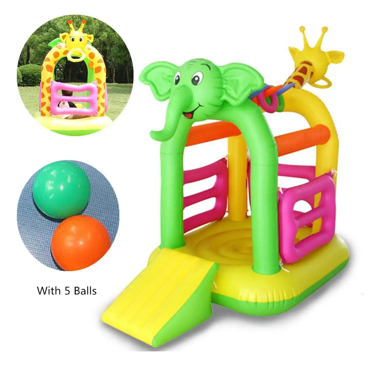 

Hot Inflatable Bouncer House Children Outdoor Climb Fun Jump Sports Playing Games Bouncers Kids Home Blower Toys 175X160X112cm