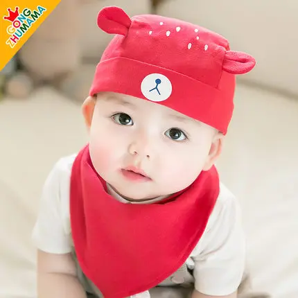 Детская зимняя шапка для детей 0-3 лет, 6-12 месяцев, весна-осень пиратская шляпа для маленьких мальчиков и девочек, шапочка для новорожденного, для малыша детская шапка - Цвет: Хаки