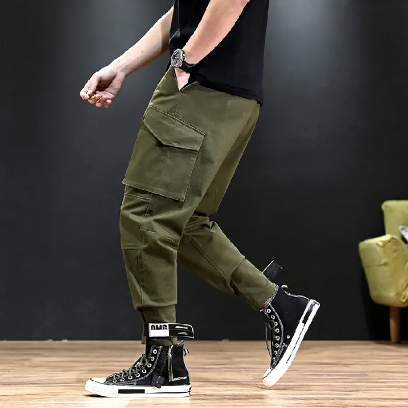 

Spring INS National Trends Bib Overall Men's Popular Brand Beam Leg Loose Casual Cargo Straight-Cut Harem Pants Sub-Korean-style