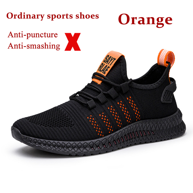 Safety Shoes Steel Toe Construction Protective Footwear Lightweight 3D Shockproof Work Sneaker Shoes for Men or Women