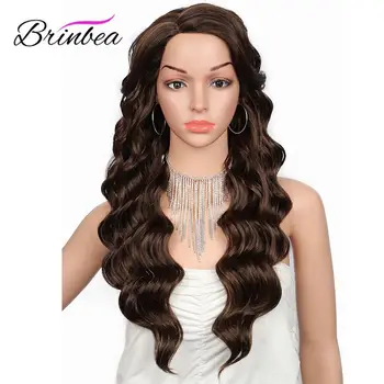 

24" Synthetic Hair Lace Wig For Women Long Body Ocean Waves Wavy Heat Resistant Japan-made Side Parted Swiss Lace Part Wigs