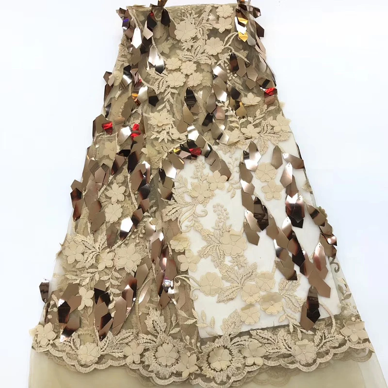 Красивая Высокое качество африканская кружевная ткань с блестками и вышивкой; однотонного цвета; красивые фатиновые платья-пачки французская кружевная ткань для вечерние платья