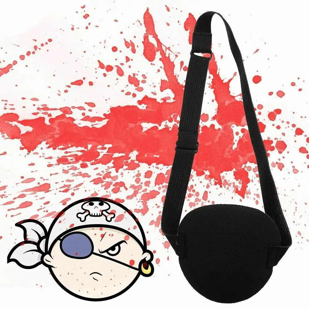 Single Eye Patch Adult Kids Pirate Concave Eye Patch 3D Adjustable Eyepatch For Right Or Left Eye Pirate Costume Kids Eye Patch
