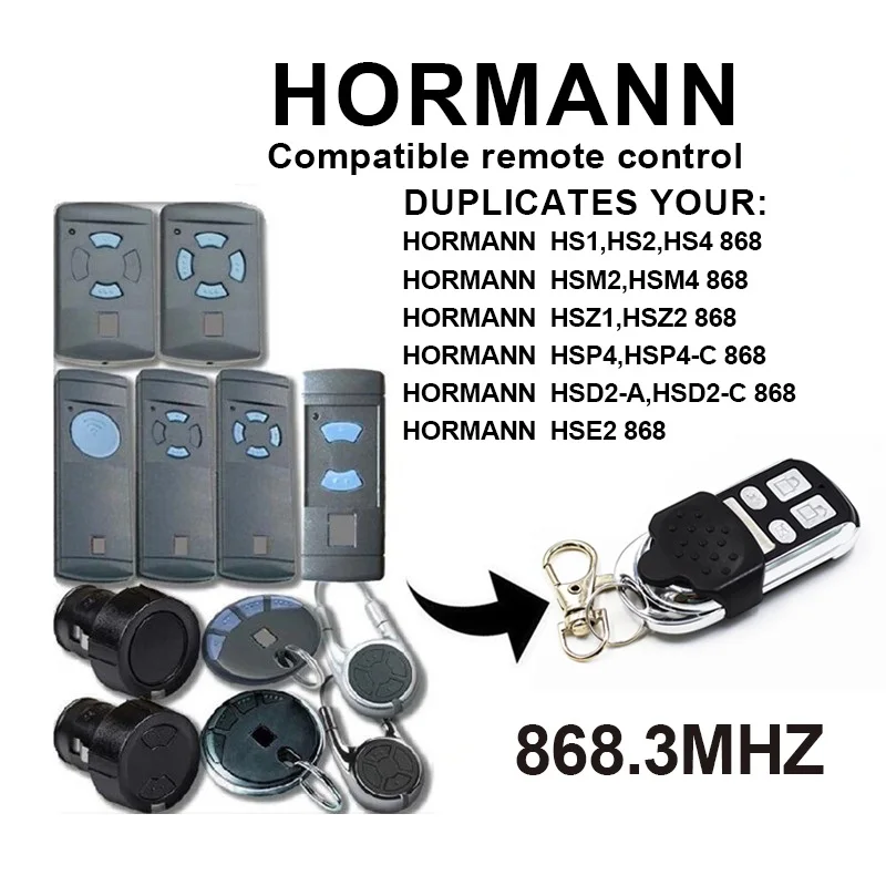 868 МГц пульт дистанционного управления совместимый HORMANN HSM2 HSM4 пульт marantec Digital 384 D302 D304 868 МГц пульт дистанционного управления гаражом