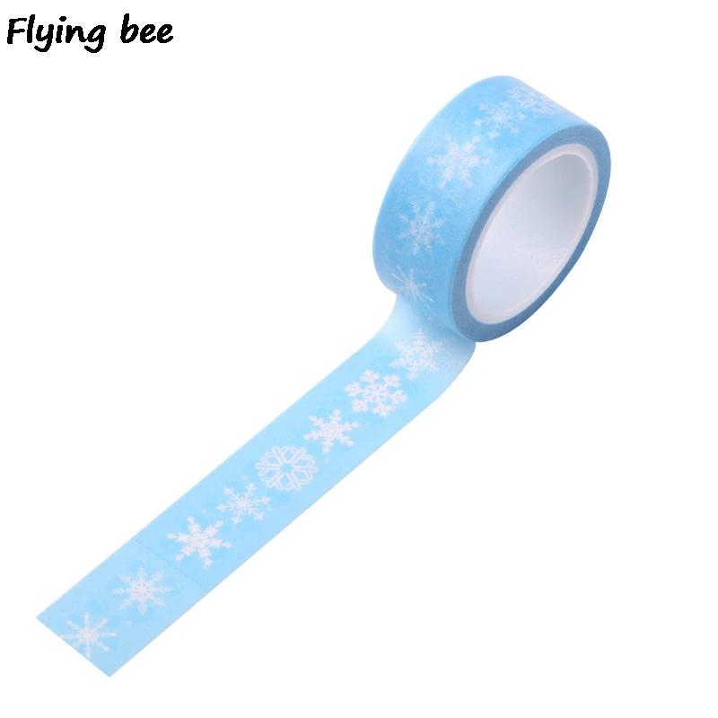 Flyingbee 15 мм X 5 м Санта Клаус васи лента бумага DIY декоративная Рождественская клейкая лента, Канцелярия маскировки Ленточные принадлежности X0478