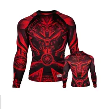 Jiu Jusit футболка ММА Мужская bjj gi боксерские майки с длинным рукавом Муай Тай футболки 3D Fightwear ММА компрессионные колготки