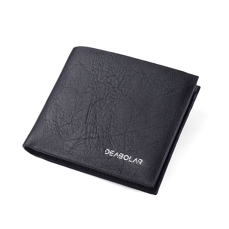 

New men's wallet short paragraph slim men's wallet personality horizontal and vertical wallet ultra-thin card package