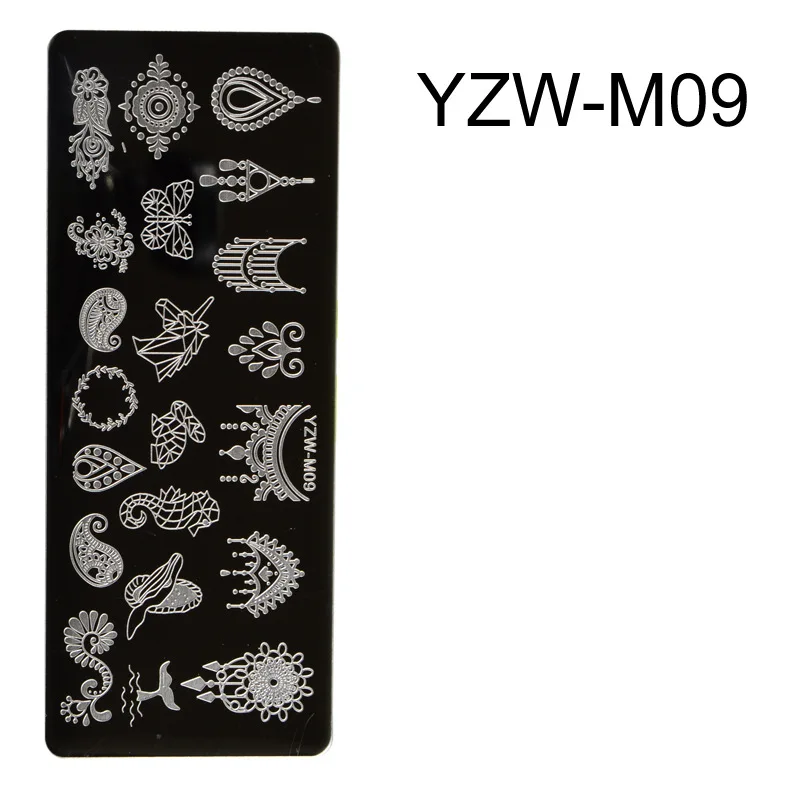Manicure Rectangular Printing Plate Nail Polish Blue Film Steel Plate Printing Transfer Printing DIY Seal Stamp Plate Tool Nails