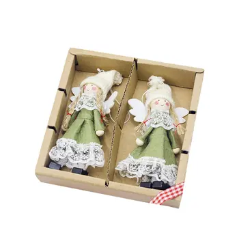 

Christmas Decorations Cloth Lace Christmas Angel Girls Adorable Christmas Dolls 2 Boxes Christmas Ornaments