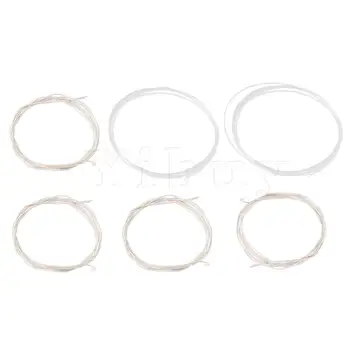 

Yibuy White Nylon Oud String Set Musical Parts 10.8*11*0.62CM 0101