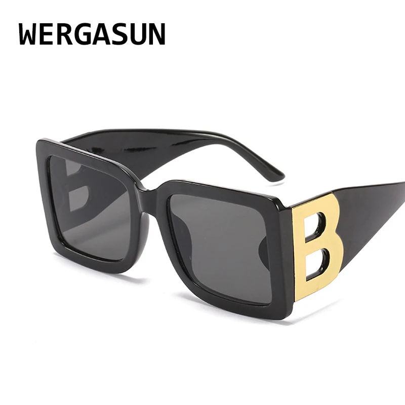 designer sunglasses WERGASUN Brand Designer Sunglasses Women High Quality Retro Sunglasses Women Square Glasses Women/Men Luxury Oculos De Sol square sunglasses