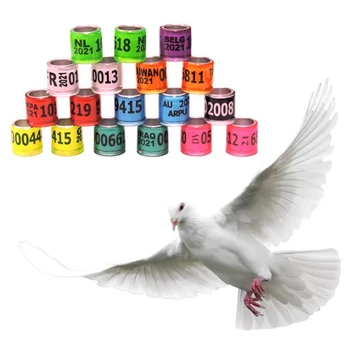 

50 Pcs Multi-color Dove Bands Bird Foot Ring Species Identify Training Rings Pet Bird Label Sign for Pigeon Dove Chicks